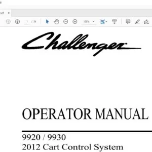 Challenger EU Seeing 9920 9930 2012 Cart Control System Operator Manual - PDF DOWNLOAD