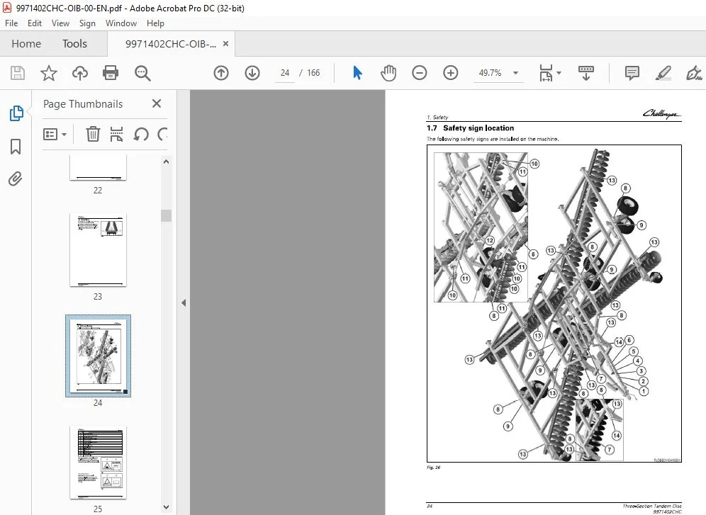 Challenger EU Tillage 1436 Three-Section Tandem Disc Operator's Manual 9971402CHC - PDF DOWNLOAD - Image 4