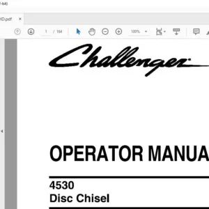 Challenger EU Tillage 4530 Disc Chisel Operator's Manual 997807 - PDF DOWNLOAD