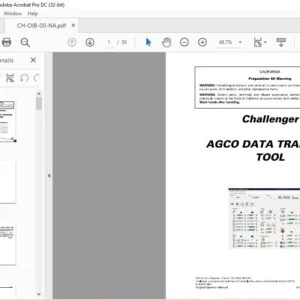 Challenger EU Tractor AGCO Data Transfer Tool Operator Instruction Manual 4346899M2