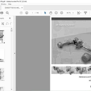 Challenger EU Tractor DANA 770-618 MT645C MT655C MT665C MT675C MT685C Maintenance & Repair Manual
