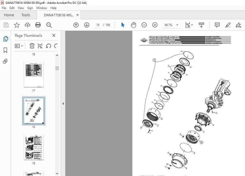 Challenger EU Tractor DANA 770-618 MT645C MT655C MT665C MT675C MT685C Maintenance & Repair Manual - Image 3