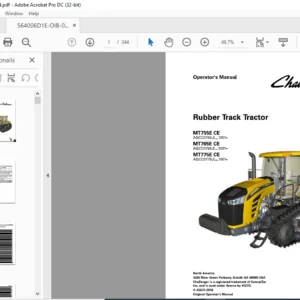Challenger EU Tractor MT755E MT765E MT775E CE Rubber Track Operator Manual 564006D1E
