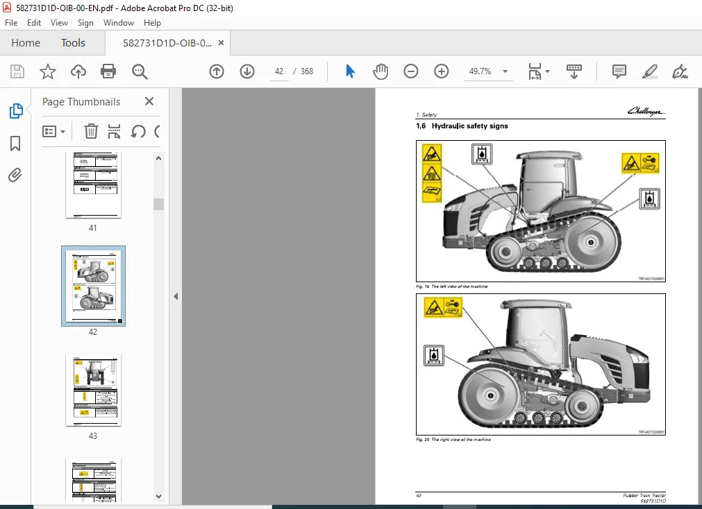 Challenger MT755E MT765E MT775E Rubber Track Tractor Operator Manual - Image 3