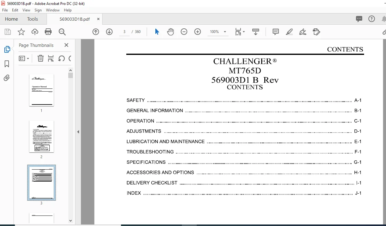 Challenger EU Tractor MT765D Rubber Track Tractor Operator Manual 569003D1B - PDF DOWNLOAD - Image 2