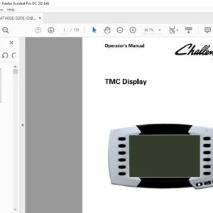 Challenger EU Tractor TMC Display MT455E-MT595E AutoPower VI Operator’s Manual