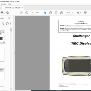 Challenger EU Tractor TMC Display MT645C-MT685D Operator Instruction Manual 4346254M4