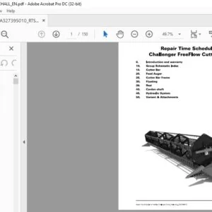 Challenger FreeFlow Cutting Table Repair Time Schedule Manual - PDF DOWNLOAD