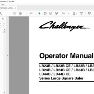 Challenger LB23B LB23B СЕ LВЗЗВ LВЗЗВ СЕ LB24B LB24B СЕ LB34B LB34B СЕ LB44B LB44B СЕ Series Large Square Baler Operator Manual