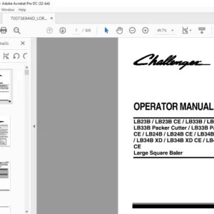 Challenger LB23B LB23B СЕ LВЗЗВ LВЗЗВ СЕ LВЗЗВ Packer Cutter LВЗЗВ Packer Cutter СЕ Operator Manual