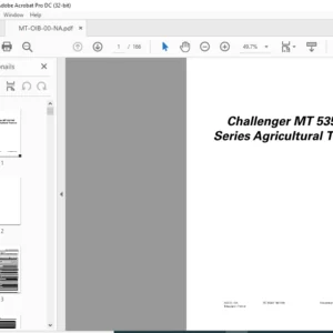Challenger MT 535-545 Series Agricultural Tractors Operator Instruction Manual - PDF DOWNLOAD