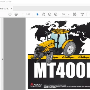 Challenger MT400B Series MT425B MT445B MT455B MT465B MT475B Repair Time Schedule Manual
