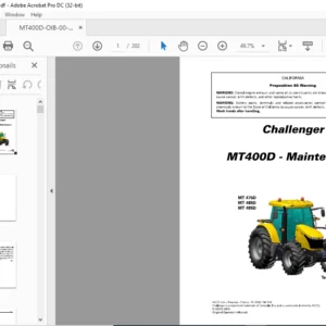 Challenger MT400D Series MT475D MT485D MT495D TechStar CVT Operator Instruction Manual