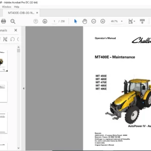 Challenger MT400E Series MT 455E MT 465E MT 475E MT 485E MT 495E AutoPower IV - AutoPower VI Operator's Manual