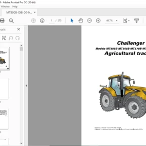 Challenger MT500B Series MT555B-MT565B-MT575B-MT585B-MT595B Tractor Operator Instruction Manual