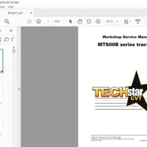 Challenger MT500B Series Tractor MT525B MT535B MT545B MT555B MT565B MT575B MT585B TechStar CVT Workshop Service Manual
