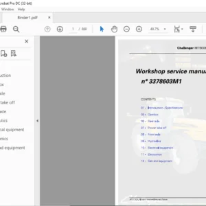 Challenger MT500B TechStar CVT Workshop Service Manual - PDF DOWNLOAD