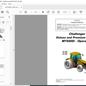 Challenger MT500D Series MT 525D MT 535D MT 545D AutoPower VI Operator Instruction Manual