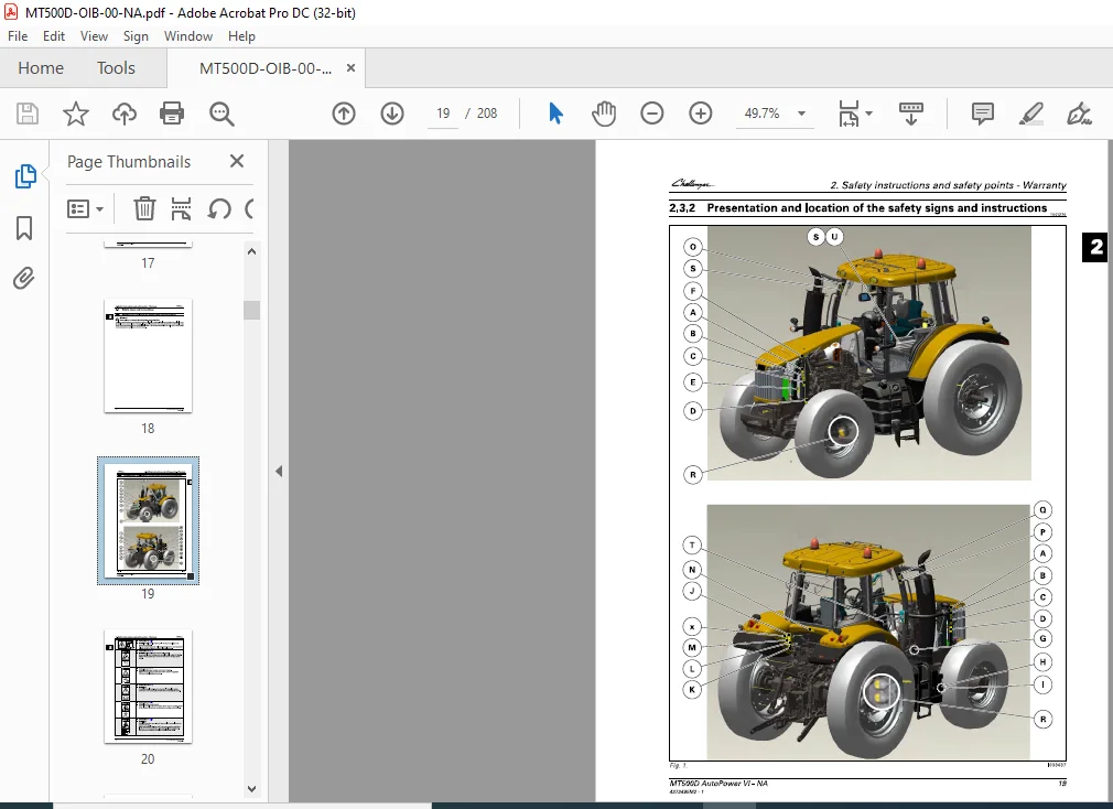 Challenger MT500D Series MT 525D MT 535D MT 545D Deluxe & Premium Versions Operator Instruction Manual - Image 4