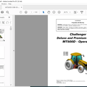 Challenger MT500D Series MT 525D MT 535D MT 545D TechStar CVT Deluxe & Premium Version Operator Instruction Manual ACT0001120