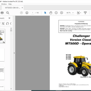Challenger MT500D Series MT515D MT525D MT535D AutoPower IV - AutoPower VI Operator Manual