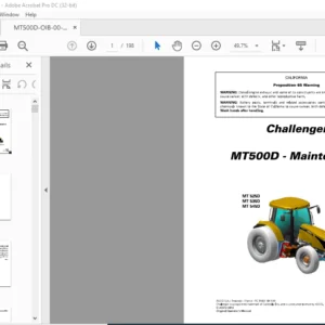 Challenger MT500D Series MT525D MT 535D MT545D Techstar CVT Operator Instruction Manual 4373497M2