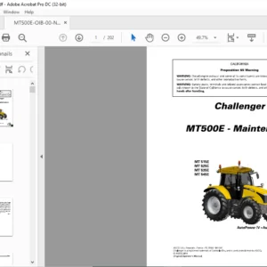 Challenger MT500E Series MT 515E MT 525E MT 535E MT 545E AutoPower IV - AutoPower VI Operator Instruction Manual