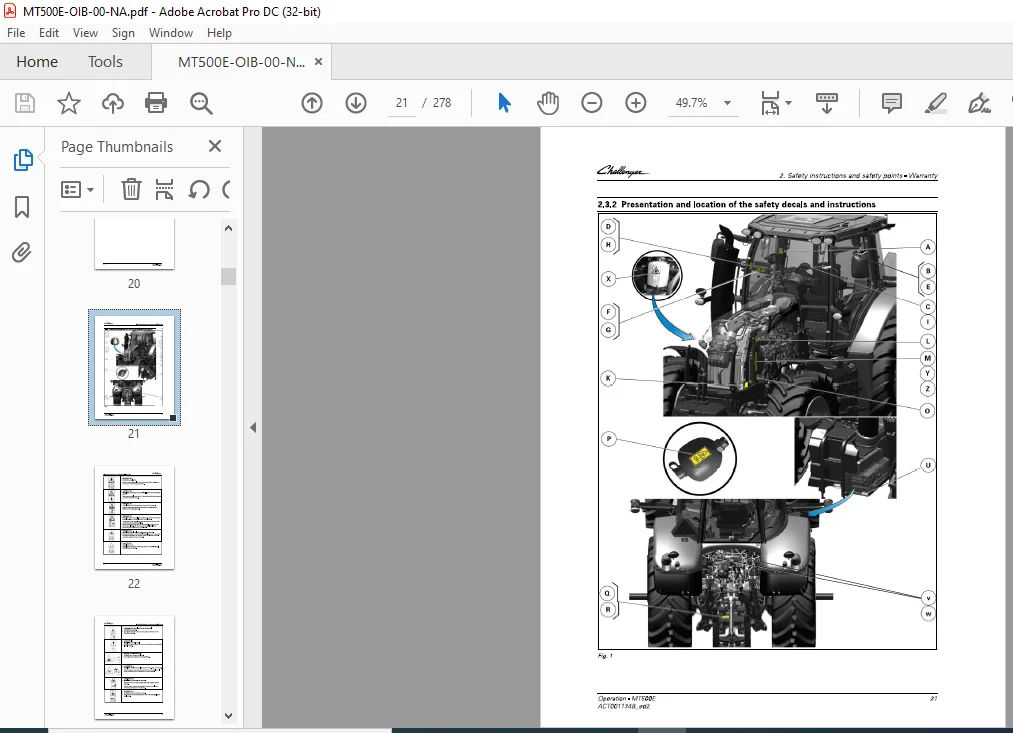 Challenger MT500E Series MT 525E MT 535E MT 545E AutoPower VI Deluxe and Premium versions Operator's Manual - Image 4
