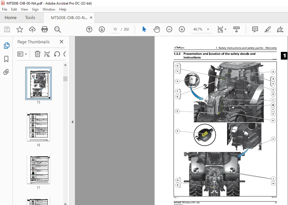 Challenger MT500E Series MT 525E MT 535E MT 545E TechStar CVT Operator Instruction Manual - Image 2