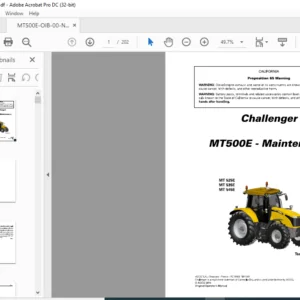 Challenger MT500E Series MT 525E MT 535E MT 545E TechStar CVT Operator Instruction Manual