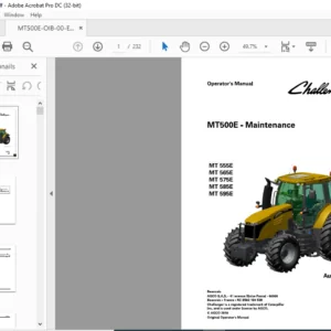 Challenger MT500E Series MT 555E MT 565E MT 575E MT 585E MT 595E AutoPower VI Operator's Manual
