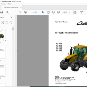 Challenger MT500E Series MT 555E MT 565E MT 575E MT585E MT 595E AutoPower VI Operator's Manual