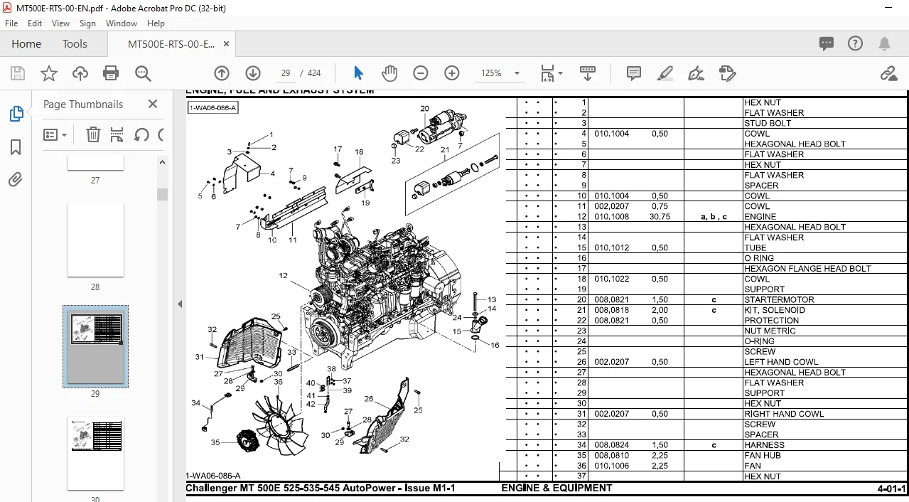 Challenger MT500E Series MT515E MT525E MT535E MT545E AutoPower VI Repair Time Schedule Manual - Image 4