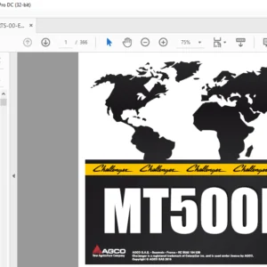 Challenger MT500E Series MT525E MT535E MT545E TechStar CVT Repair Time Schedule Manual