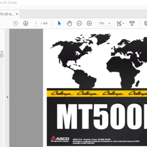Challenger MT500E Series MT555E MT565E MT575E MT585E MT595E AutoPower VI Repair Time Schedule Manual