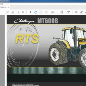 Challenger MT600B Series MT635B MT645B MT655B MT665B Repair Time Schedule Manual 3378770M2