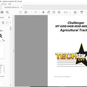 Challenger MT635B-645B-655B-665B Series Agricultural Tractors Operator Instruction Manual
