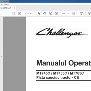 Challenger MT745C MT755C MT765C Pista cauciuc tractor- CE Manualul Operatorului - (Romania)