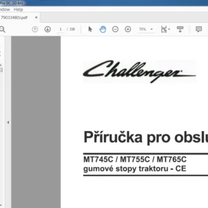 Challenger MT745C MT755C MT765C gumove stopy traktoru - CE Prirucka pro obsluhu 79033480J - (Czech)