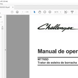 Challenger MT765D Trator de esteira de borracha Manual de operacao 569005D1B - (PORTUGUESE)
