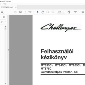Challenger MT835C MT845C MT855C MT865C MT875C Gumilanctalpas traktor - CE Felhasznaloi kezikonyv - (Hungarian)