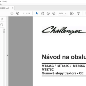 Challenger MT835C MT845C MT855C MT865C MT875C Gumove stopy traktora - CE Navod na obsluhu - (Slovak)