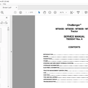 Challenger MT945B MT955B MT965B MT975B Tractor Service Manual - PDF DOWNLOAD