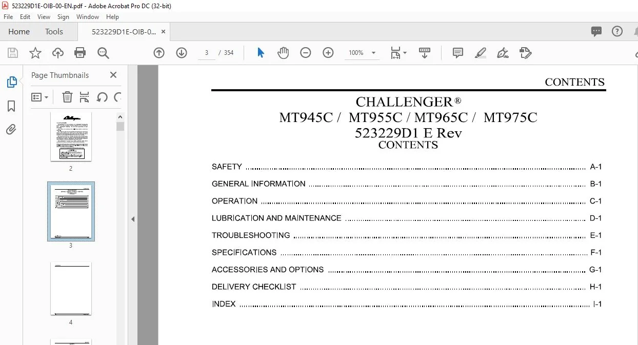 Challenger MT945C MT955C MT965C MT975C Articulated Tractors Operator Manual - Image 2