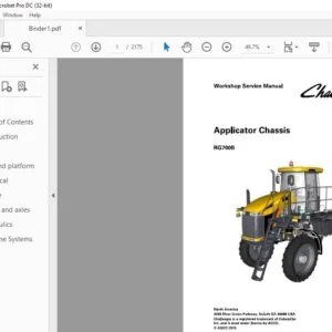 Challenger RG700B Applicator Chassis Service Repair Manual PDF