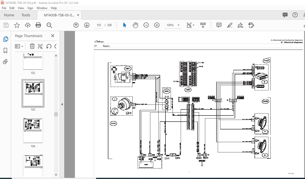 Challenger Technician Service Book MT400B Series Workshop Service Manual 4346413M1 - Image 4