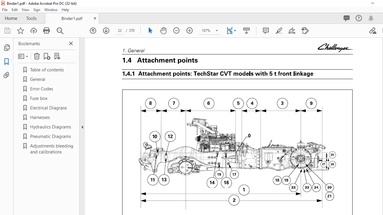 Challenger Technician Service Book MT600E Series Tractors Workshop Service Manual - Image 2