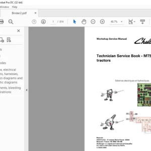 Challenger Technician Service Book МТ500E Tractors Workshop Service Manual - PDF DOWNLOAD