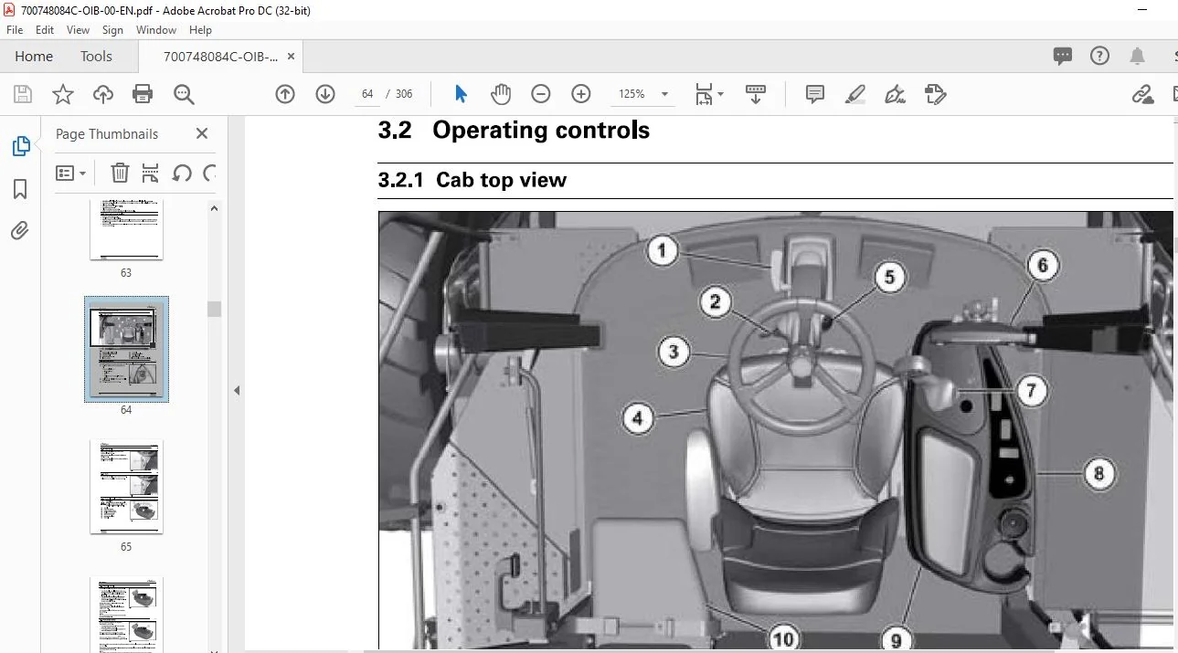 Challenger Windrower (AP44 AP49 AP49-3 & AP66 engines) WR9840 WR9860 WR9870 Operator's Manual - Image 4