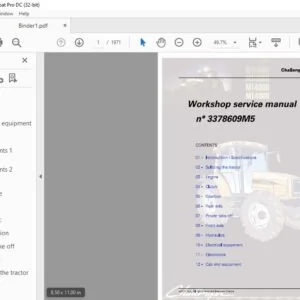 Challenger МТ400B Series МТ425B MT445B MT455B MT465B MT475B Workshop Service Manual